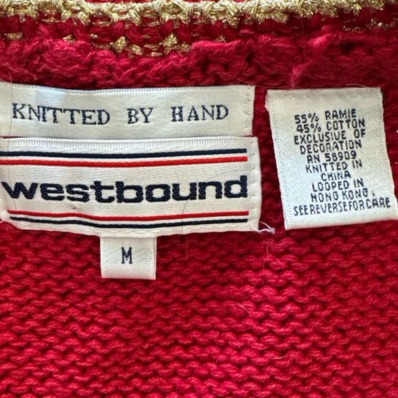 Hand Knit Christmas Tree Cardigan Sweater Vest - Picture 6 of 6